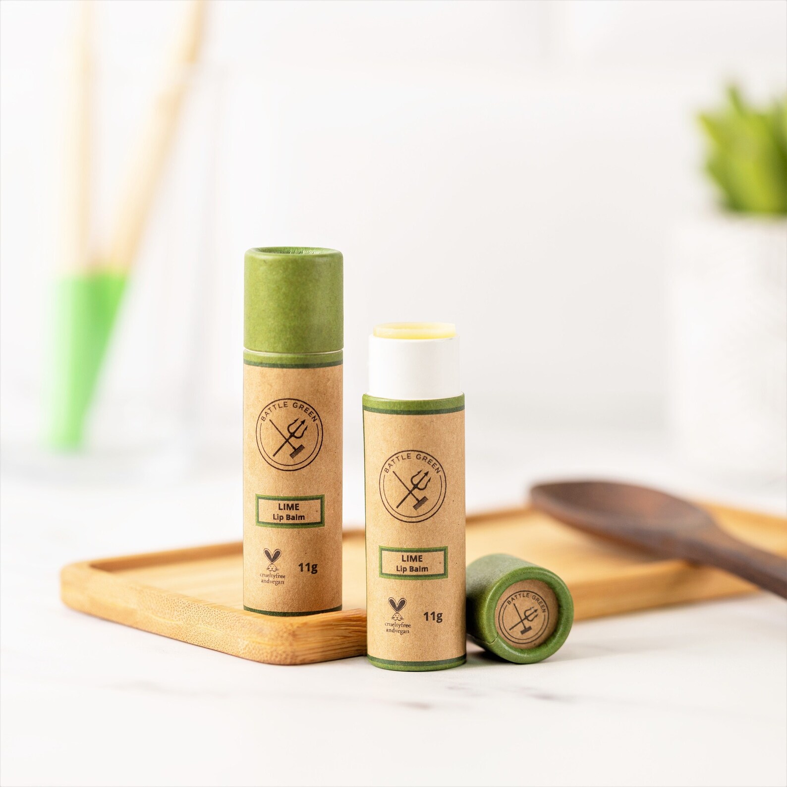 Natural Lip Balm in Eco-Friendly Cardboard Tube – Vegan, Plastic-Free, Handmade in the UK – Multiple Scents