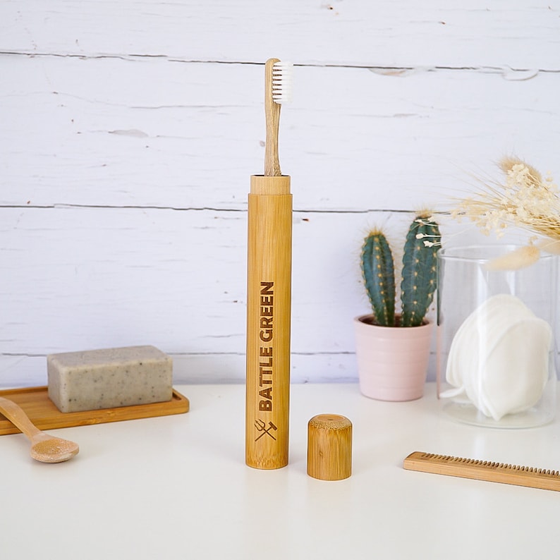 Bamboo Toothbrush 100% Plant-based Bristles, Plastic Free and Sustainably Sourced Wooden Toothbrush image 4