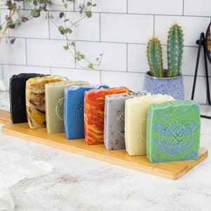 Natural Soap Slices 100g Bars - Multiple Scents - Plastic Free Vegan Handmade Soap - Scented Soap - Cold Process Soap - Face and Body Soap