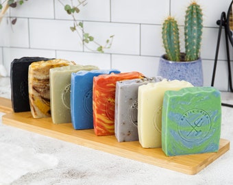 Natural Soap Slices 100g Bars - Multiple Scents - Plastic Free Vegan Handmade Soap - Scented Soap - Cold Process Soap - Face and Body Soap