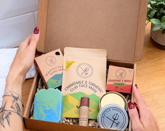 Caja de regalo para mimar el hogar natural: set de spa y relajación vegano