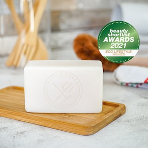 Lemon & Eucalyptus Organic Dish Soap Bar 165g - Eco Friendly Washing Soap