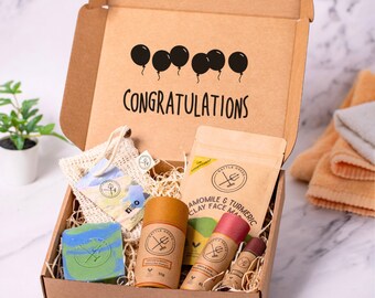 Natural Beauty Hamper - Congratulations - Eco Friendly Self Care Kit - Vegan Gift Set - Natural Home Spa Kit - Bath and Body Gift Set