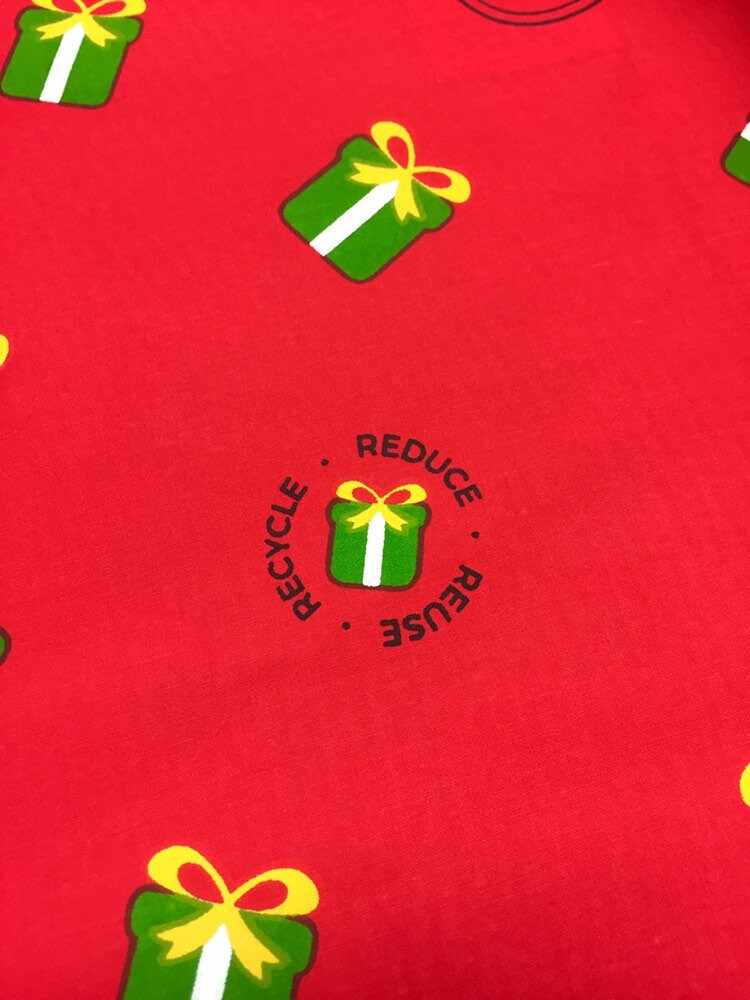 Reusable Christmas Gift Wrap Organic Cotton Furoshiki Knot - Etsy UK