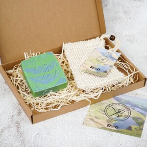 Natural Soap & Soap Saver Bag Gift Set