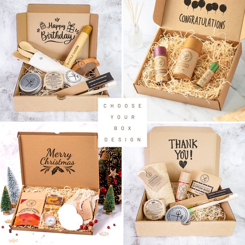 Eco Friendly Vegan Letterbox Gift Natural Soap Slice and Plastic Free Lip Balm Plastic Free Gift Set Personalised image 2