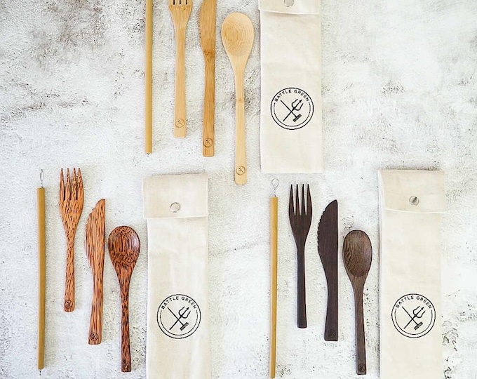 Reusable Wooden Cutlery Sets -