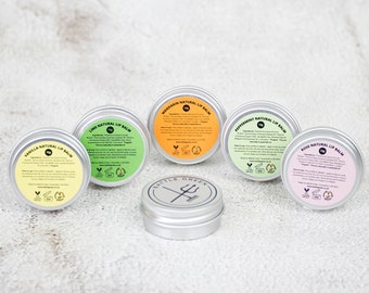 Natural Vegan Lip Balms 15g Tin - Multiple Flavours To Choose From