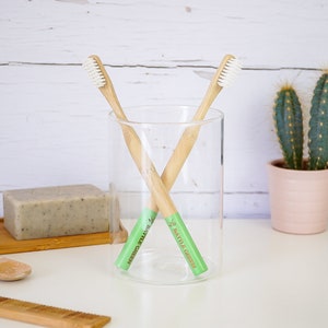 Bamboo Toothbrush 100% Plant-based Bristles, Plastic Free and Sustainably Sourced Wooden Toothbrush image 1