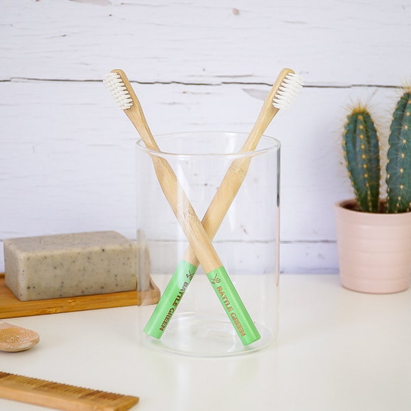 Bamboo Toothbrush - 100% Plant-based Bristles, Plastic Free and Sustainably Sourced Wooden Toothbrush