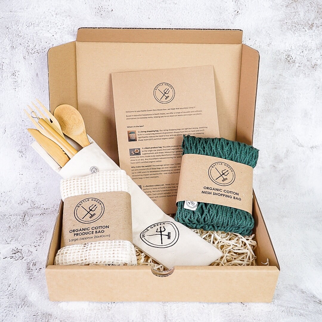 Kit Zero Waste pequeño Set básico ecológico sin plástico Cubiertos de bambú  y bolsas de la compra -  México