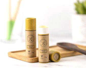 Natural Organic Vanilla Lip Balm 11g | Vegan friendly in a cardboard tube