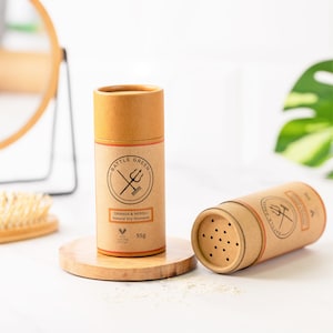 Orange & Neroli Natural Dry Shampoo 55g Tube Vegan and Cruelty Free Shampoo in Plastic Free Refillable Packaging image 2