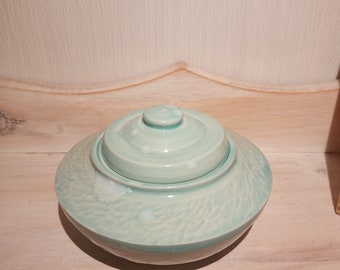 Rad geworfen und geschwätzt Keramik Schmuckglas