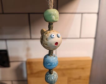 Handgemachte hängende Kugelfisch-Dekoration