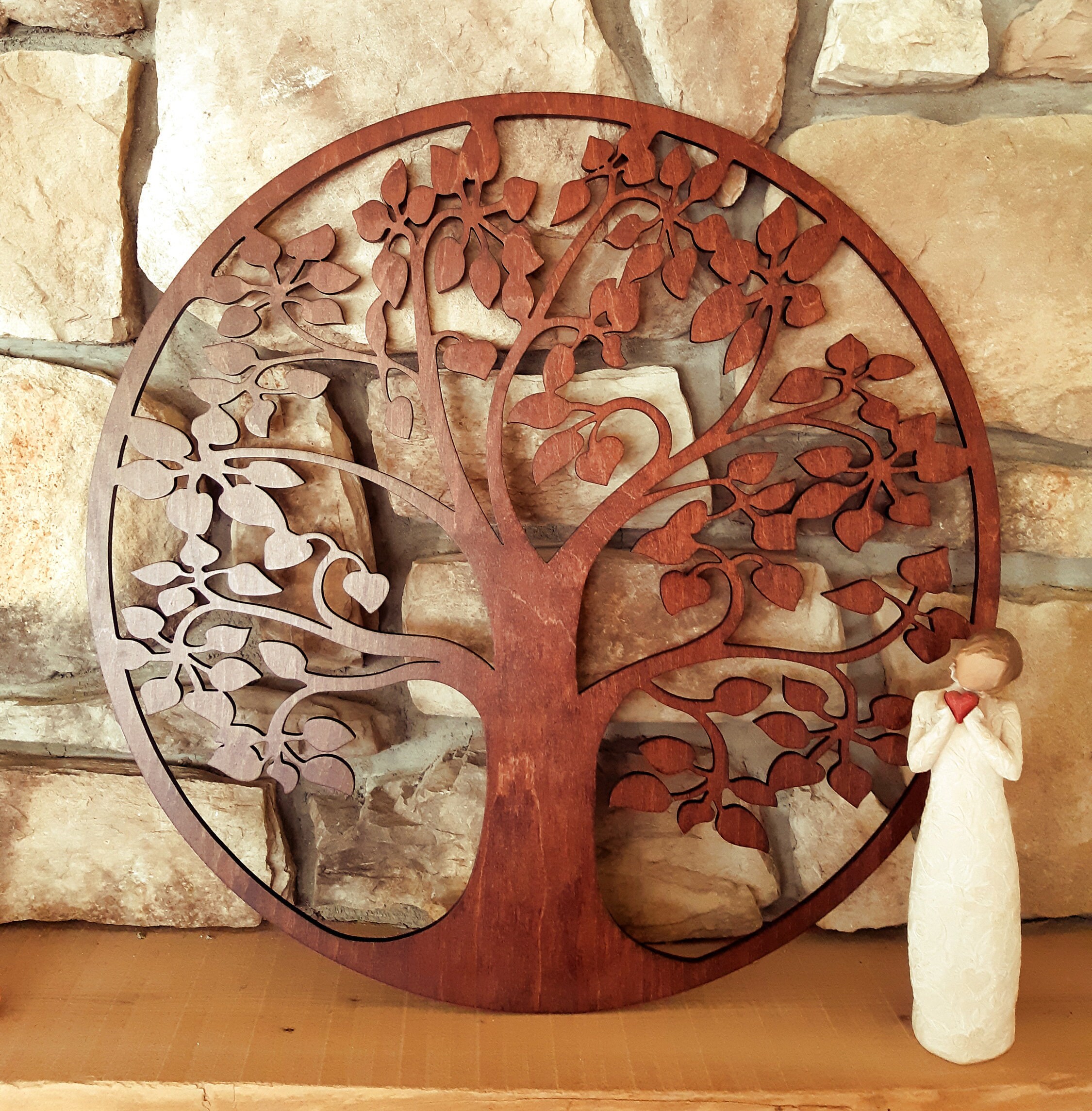 Large Celtic Tree Of Life Rustic Wooden Wall Art Tree With Etsy