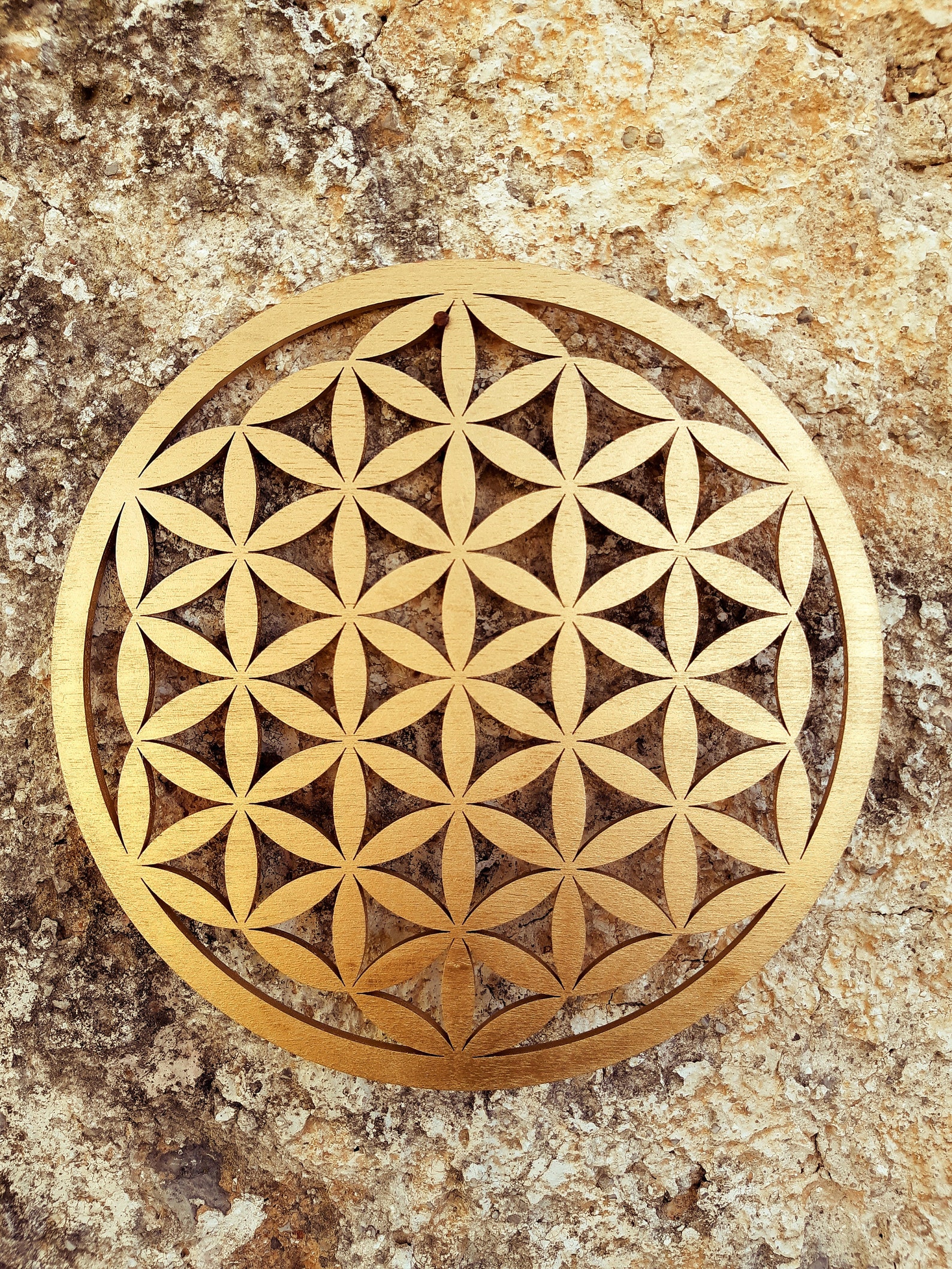 Blume des Lebens Gold Wanddekoration Heilige Geometrie Holz | Etsy