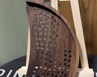 Handcrafted Walnut Strainer – Food-Safe, Natural Grain Beauty