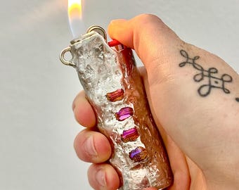 Honeydrops Lighter Case | Handmade Soft Solder Lightercase, Artisan Organic Accessories, Whimsigoth, Fairycore