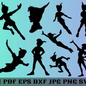 Peter Pan SVG, Peter Pan Silhouette, Digital File, Printable, Instant Download