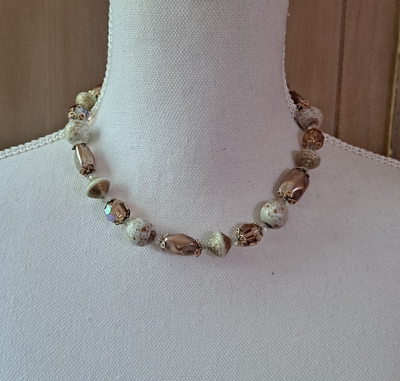 Vintage Vendome Beaded Necklace Signed - image 1