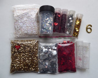 Glittersets zum Auswählen Streuglitter Bastelglitter bunt