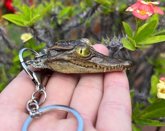 Taxidermy Camian Head Keychain
