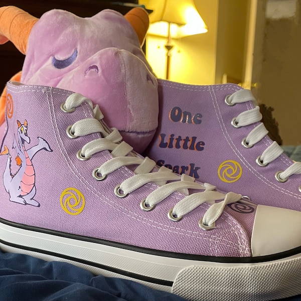 Disney Figment Inspired Hi Top Chuck Style Sneakers for Women FREE SHIPPING!