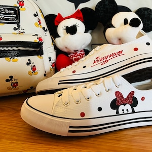 Mickey & Minnie Mouse Inspired Peek-a-boo Signature shoes for Women or Girls FREE SHIPPING!!! Choose your Bow/Dot Color!! Many Shoe Colors!