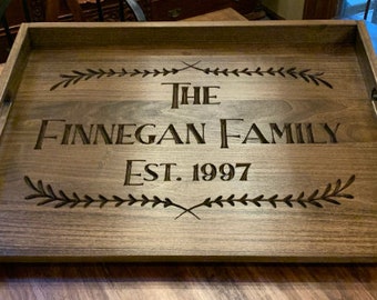 PERSONALIZED CUSTOM Handcrafted Engraved Wooden Stove Top Cover/Noodleboard Tray Style or Box Style