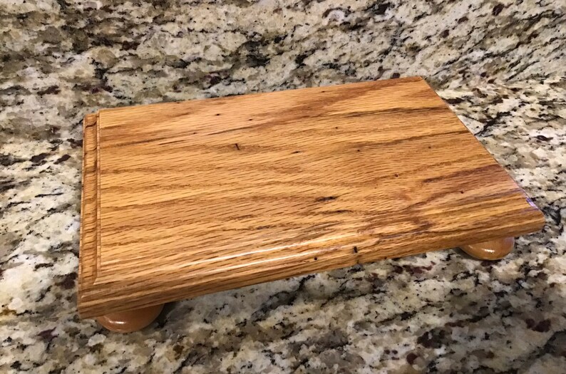 Reclaimed Solid Oak Soap and Lotion Caddy/Riser image 2