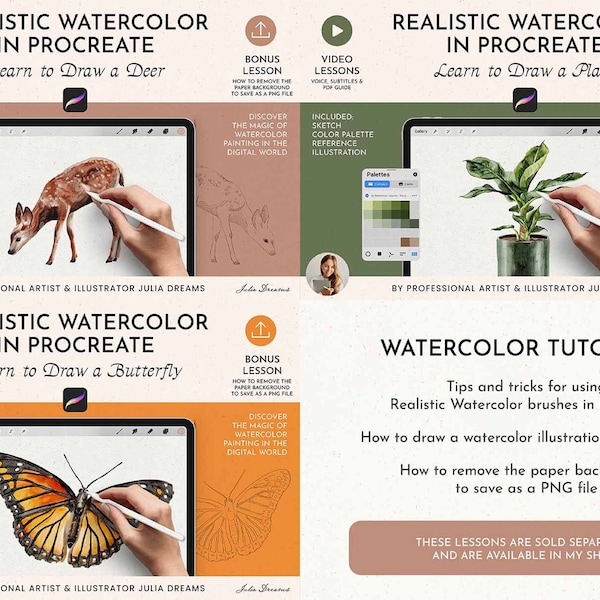 Watercolor Painting Kit for Procreate - Realistic Watercolor Brushes for iPad