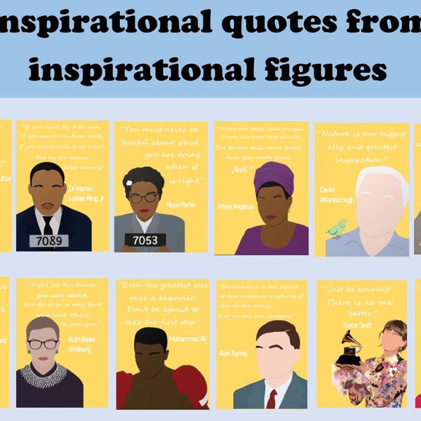 Inspirational quotes by inspirational people posters School Classroom Decor