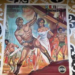 The Ten Gladiators 1963 Vintage Original Movie Poster. Lithograph Movie Poster. The Art of Poster Design