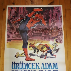 Spider-Man: The Dragon's Challenge Original One Sheet Unique Movie Poster 1981