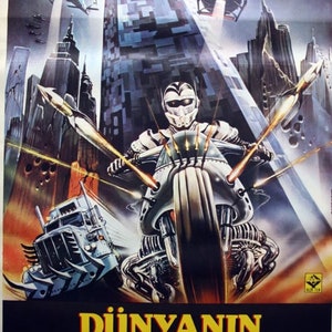 1983 Warrior of the Lost World Turkish Movie Poster Original Sci-Fi Movie Poster