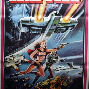 1978 Mensaje desde el espacio Póster original de la película turca.  Póster de película vintage de una hoja de ciencia ficción