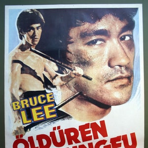 Bruce Lee  BRUCE LEE Superior Kung Fu (Öldüren Kung Fu) Turkish Movie Poster. Original Vintage One Sheet  Bruce Lee Poster