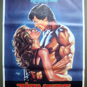 Sylvester Stallone Original Turkish Movie Poster.Dolly Parton (Rhinestone) 1984 Film Art Poster