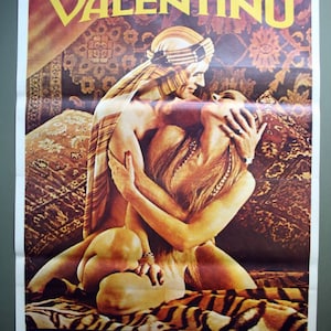 Póster de la película turca vintage de Valentino de 1977. Ken Russell Rudolf Nureyev Vintage Original Póster