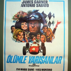 Grand Prix 1967 - Original Vintage Filmposter. 1 Bogen Poster Formel Movie Art. James Garner, Eva Marie Saint und Yves Montand.