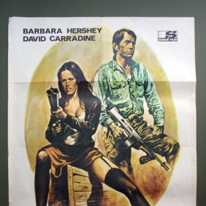 Boxcar Bertha (1972) Película original turca One Sheet Poster de Martin Scorsese.