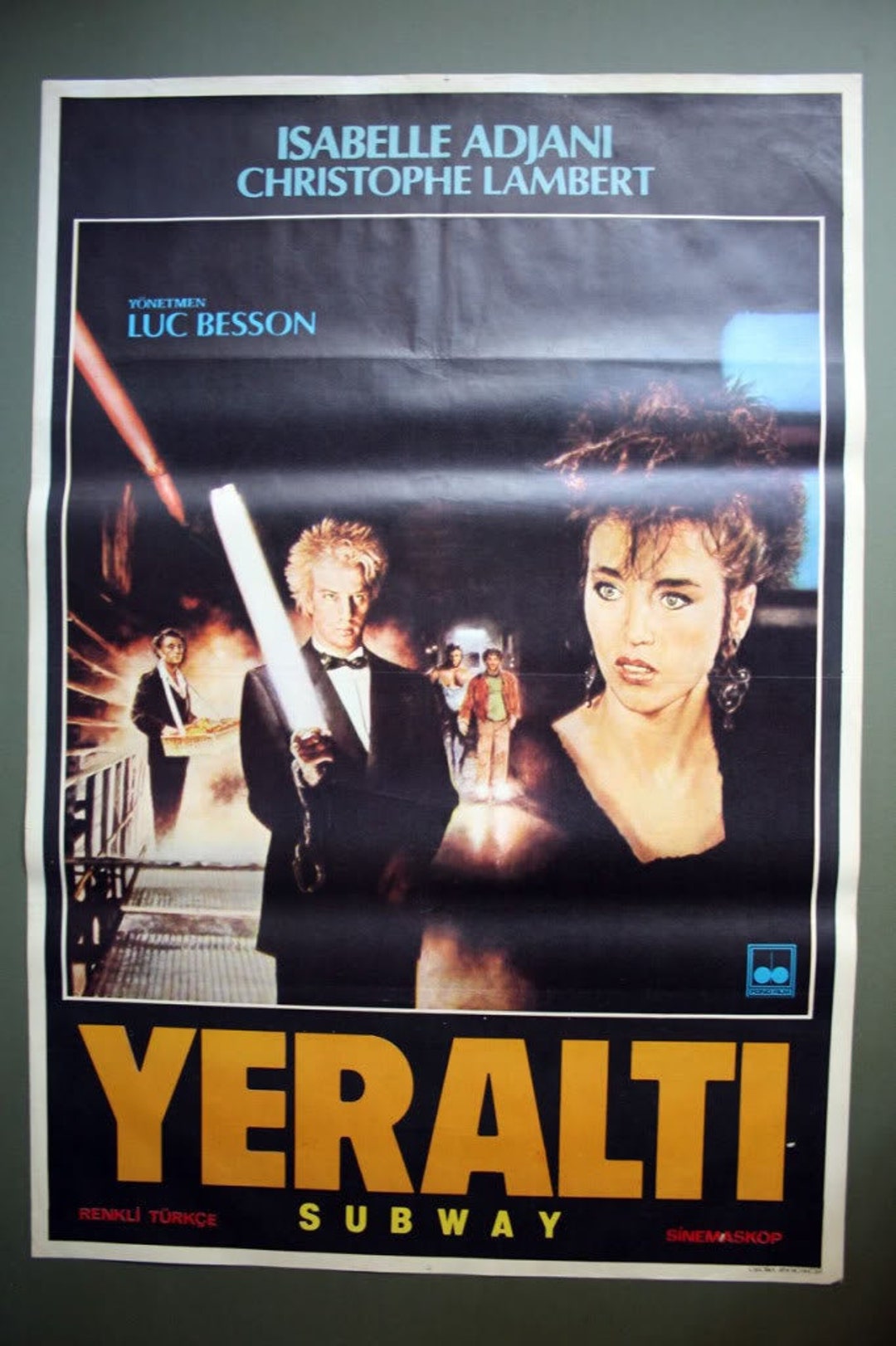 お気にいる 1985 トルコ映画ポスター「Subway」。ビンテージ 年のオリジナル コレクション