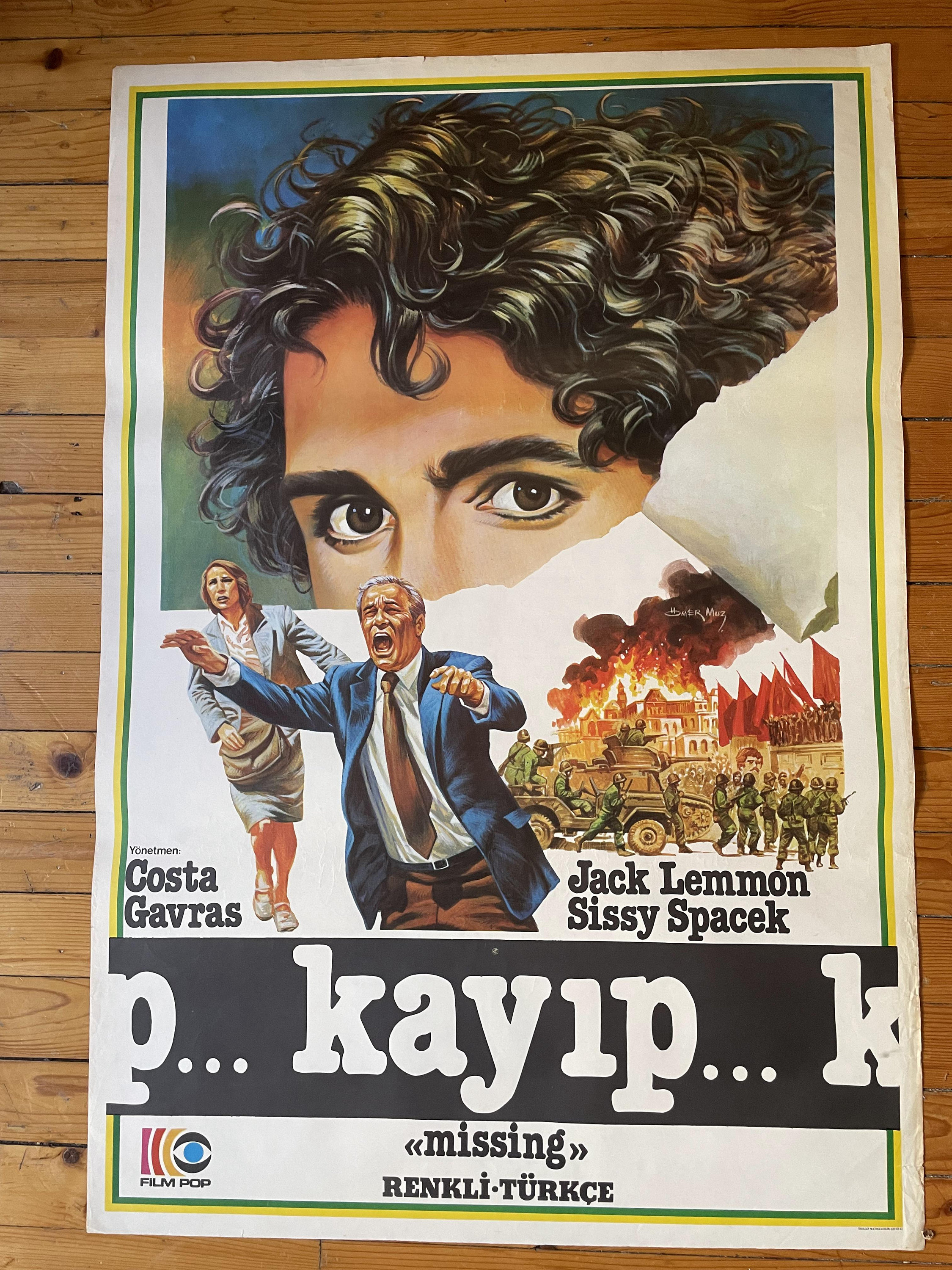 1982 Missing Original Turkish Movie Poster.vintage Drama Movie