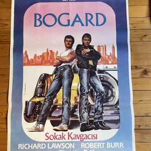 Póster original de la película de lucha turca Black Fist de 1975. Póster de película vintage de Richard Lawson