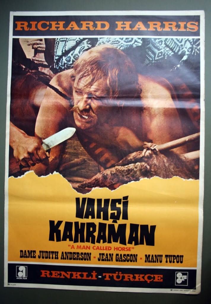 1971 年トルコ映画「ホースと呼ばれる男」ヴィンテージポスター。映画
