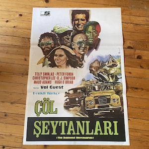1976 The Diamond Mercenaries Killer Force Original Movie Poster.Peter Fonda, Christopher Lee, and Telly Savalas. Vintage Crime Movie Poster.