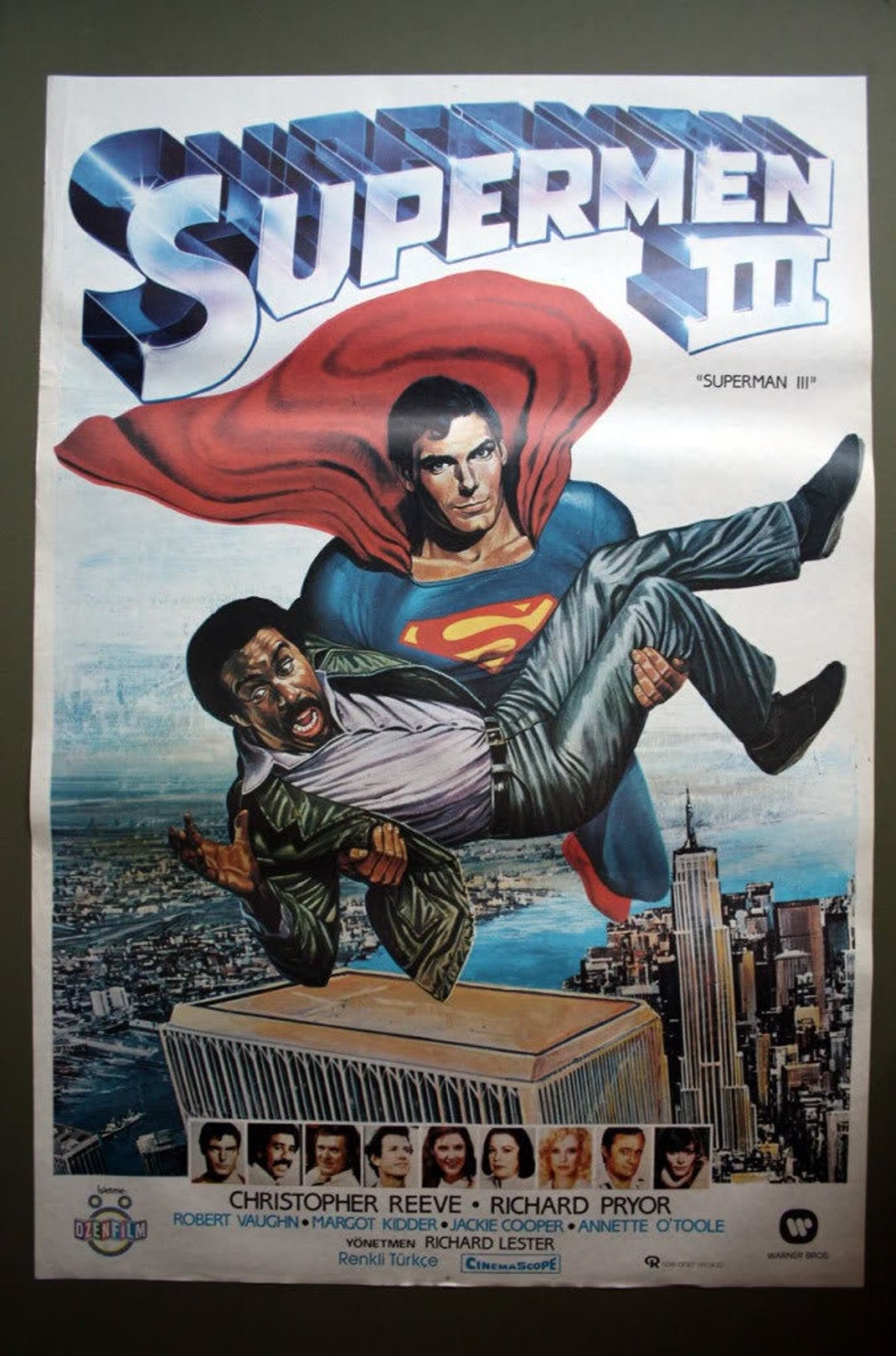 Superman III Turkish Original Movie Poster 1983 Vintage Poster - Etsy UK