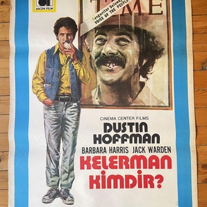 1971 ¿Quién es Harry? Póster de película turca original de Harry Kellerman. Póster de película vintage de Dustin Hoffman.