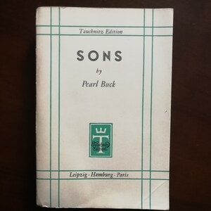 Fils Pearl S. Buck Livres de collection, éditions rares livres vintage